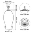 thumbnail image 2 of Uxcell 6.5 Inch Lamp Harp Kit with Finial Lamp Shade Holder Chrome, 1 Set, 2 of 6