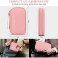 thumbnail image 2 of THTGDW-Electronic Organizer, Electronic Accessories Carry Case Portable Waterproof Pouch Double Layers Storage Bag for Travel Cable, Cord, Charger, Phone, Earphone, Medium Size, Pink, 2 of 4