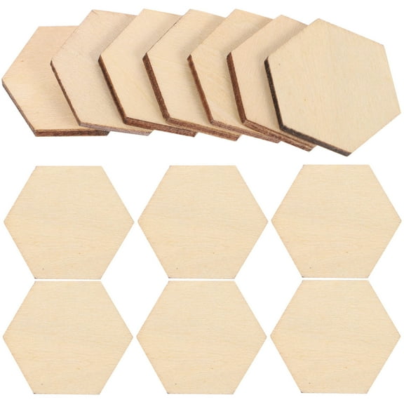 FOMIYES 100Pack Hexagon Cutout Shapes For Friends Light Brown