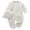 White, variant on Coerni Girls Boys Linen Cotton Romper Button-Down Baby Girl Summer Clothes with Ruffled Bonnet Hat Unisex Photoshoot Outfits