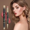 thumbnail image 2 of Teissuly Double-ended Lipstick Pencil Waterproof Makeup Holding Color Developing Two-in-one Thin Tube Lipstick Lip Pencil Teissuly WER202401272772, 2 of 3