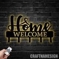 thumbnail image 4 of Craftnamesign Welcome Home Metal Key Holder, Home Decorative Key Holder, Home Metal Key Hanger, 4 of 5