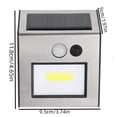 thumbnail image 3 of Ohmyroo Solar Motion Sensor Wall Light 4.7 Inch Silver Stainless Steel Security Lamp Suiting Patio And Garden, 3 of 7