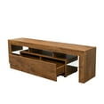 thumbnail image 2 of Branax Modern TV Stand, High Gloss Media Console Cabinet up to 70 Inch, Entertainment Center with LED Shelf and Drawers for Living Room Meeting Room, 2 of 7
