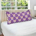 thumbnail image 4 of Plush Pillow Cases King Size Ultra Soft Warm Pillowcases with Zipper Corgi Dog Faces 20"x40", 4 of 9