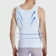 thumbnail image 5 of Men Body Shaper Vest Tight Tank Top Compression Shirt Tummy Control Underwear Shapewear Body Shaper Vest Compression,White,XXXXL, 5 of 5