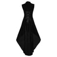 thumbnail image 3 of Gothic Velvet Dress Medieval Costume for Women Retro Halloween Party Outfit Spooky Stage Performance Apparel Vintage Gown for Events Black, 3 of 7