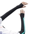 thumbnail image 2 of Caywon Ladies UV Protective Long Sleeve Arm Covering Summer Sun Hand Cover for Outdoor Gardening Outdoors Sports Workouts Sunscreen Arm Sleeves, 2 of 4