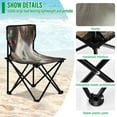 thumbnail image 4 of YAZAOO Camping Chairs Modern White Cat Among Pink Flowers Pattern Folding chair, 4 of 8