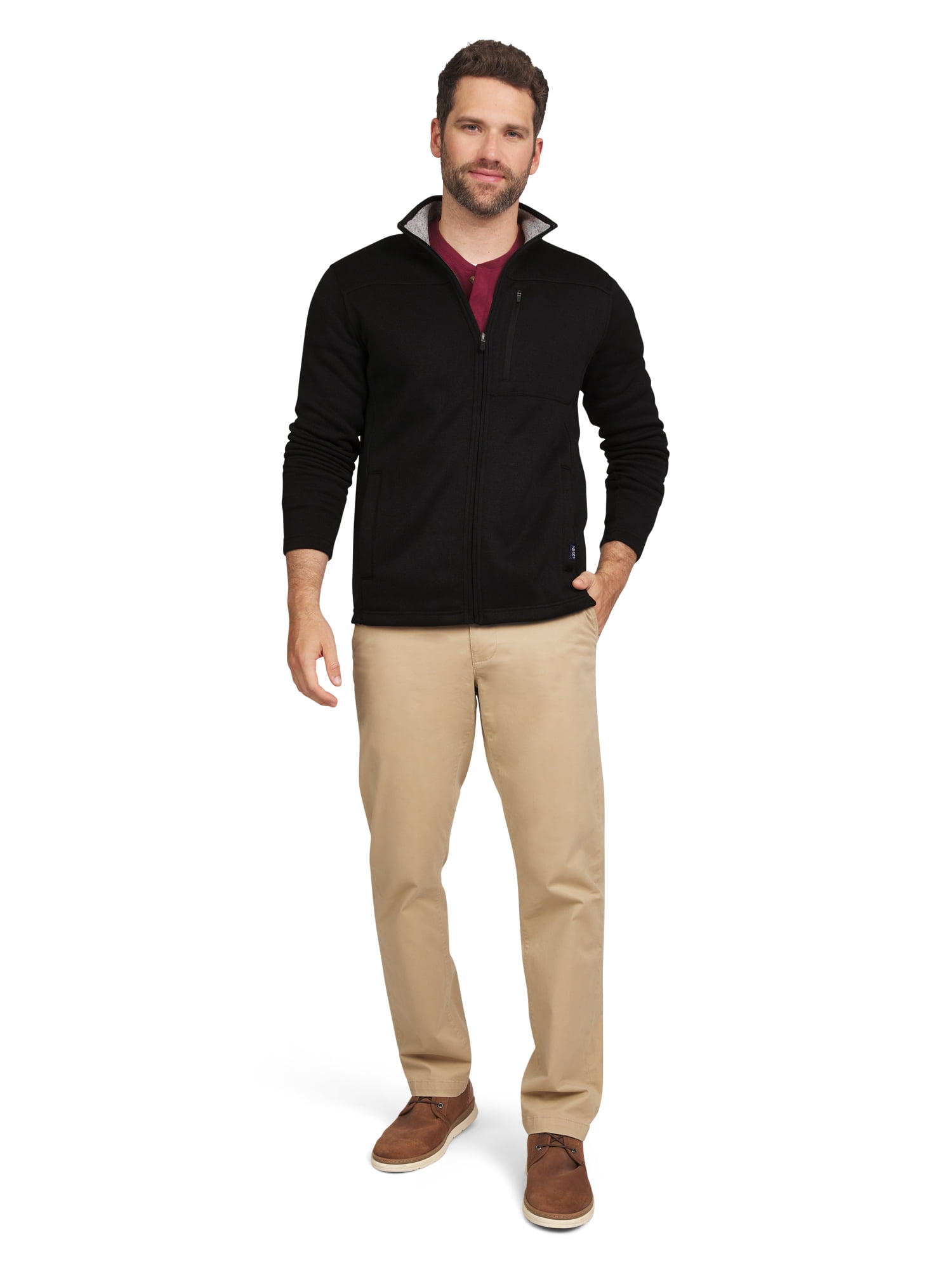 Chaps Mens' & Big Men's Full Zip Fleece Sweater Jacket, Sizes S-2XL