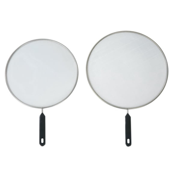 Mainstays 2-Piece Fine Aluminum Mesh Splatter Screen Set, 11" & 13", Silver