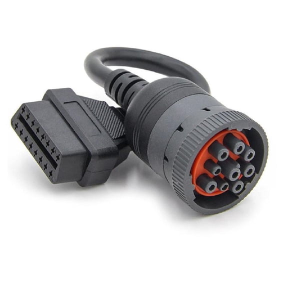 Professional 9 Pin to 16Pin Adapter Cable for Engine Diagnostics Automotive