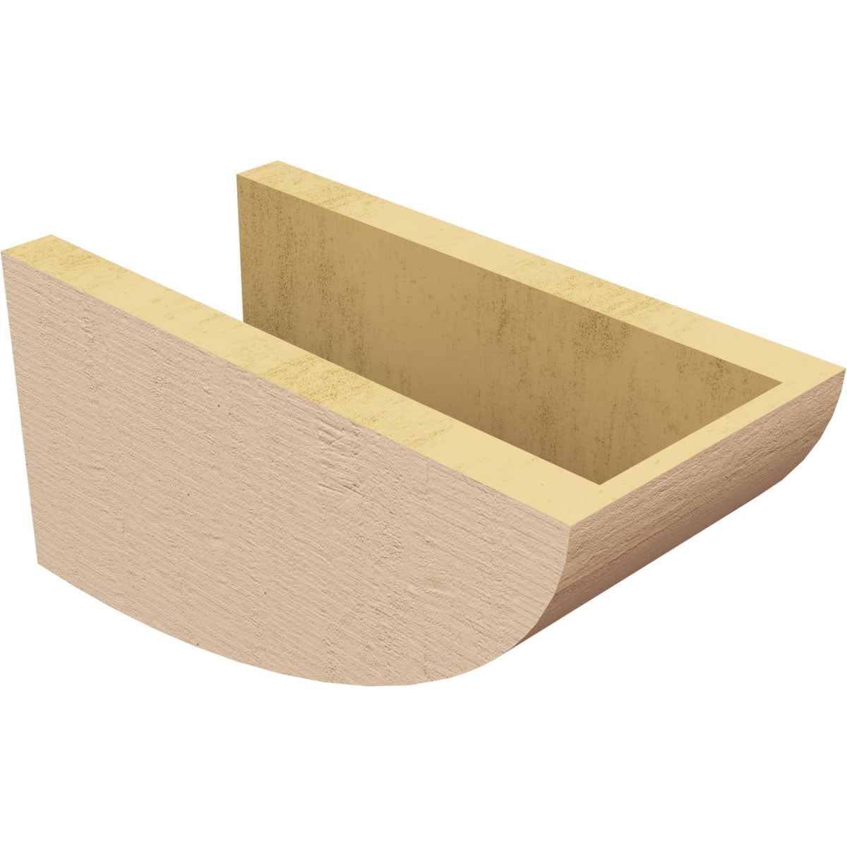 6"W x 12"D x 6"H Wide Durham Rough Cedar Woodgrain TimberThane Corbel, Primed Tan