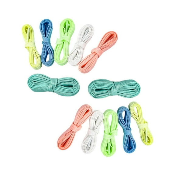 CTIRCHIU Colored Shoe Laces For Adult Sneakers Blue 12Pcs