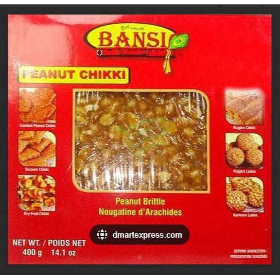 Bansi Peanut Jaggery Chikki - Peanut Brittle 14.1 oz box