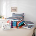 thumbnail image 6 of Erosebridal Modern Geometric Pattern 7-Piece Twin Bedding,Minimalist Stripes Bedding Comforter Set,Polkadot Reversible, 6 of 7