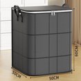 thumbnail image 2 of Foldable Storage Bag With Reinforced Handles, Large Capacity Zippered Home Dorm Organizer for Bedding & Clothes, Dark Gray, 20"x20"x24", 2 of 6