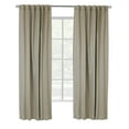 thumbnail image 2 of Gabbi Room Darkening Dual Header Curtain Panel 52" x 84" in Linen, 2 of 6