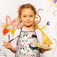 thumbnail image 3 of Husky and Pink Pioneer Flower Kids Aprons for Girls and Boys,Adjustable Neck Strap Toddler Aprons for Kids Cooking Baking, 3 of 7