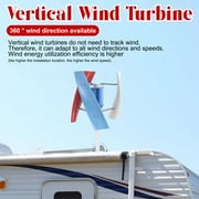 TOPATY Vertical Wind Turbine Wind Generators Home Wind Generators For Home Use Small Wind Turbines 360-Degree Wind Direction Efficient Energy Solution masterly