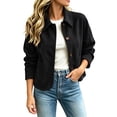 thumbnail image 3 of Tqcoqu Faux Suede Casual Cropped Fall Jacket for Women Trendy 2026, Button Down Short Casual Outwear with Pockets, 3 of 9
