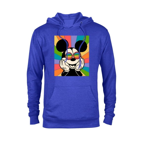 Disney Mickey Mouse Sun Burst Retro - Pullover Hoodie for Adults - Customized-Royal Heather