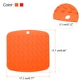 thumbnail image 2 of Uxcell 4pcs Silicone Trivet Pot Holder Hot Pads Silicone Placemat Table Mat Heat Resistant Coaster-Orange+Red, 2 of 5