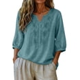 thumbnail image 5 of Everyday Short Sleeve Tops for Women Loose Fit Summer Trendy Blouse, 5 of 6