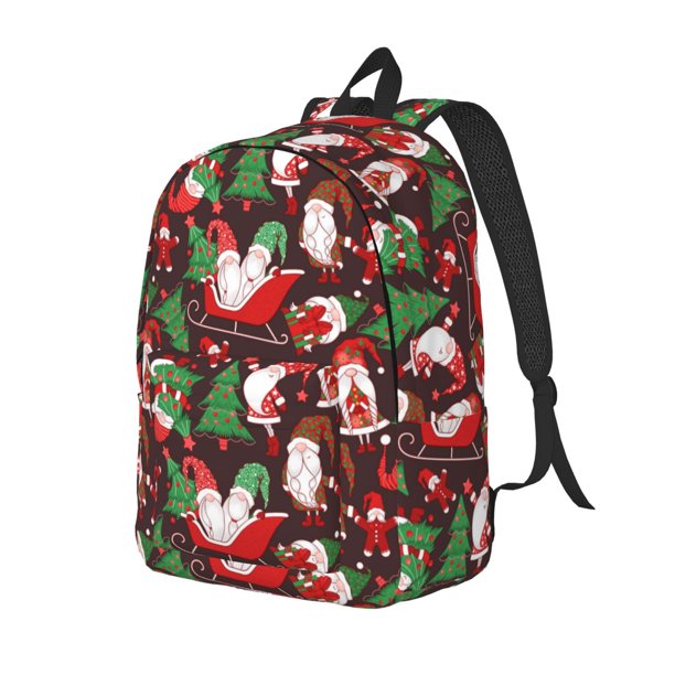 Fotbe Merry Christmas1 Mochila de Lona con Estampado, Mochila Duradera, Mochila Versátil de Alta Calidad, Mochila Compacta Vintage-Small