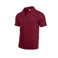 thumbnail image 6 of GrmtClth Men's Short Sets 2 Piece 2026 Beach Short Sleeve Tops Vacation Short Pants Clothing Workout Textured Outfit Wine L, 6 of 6