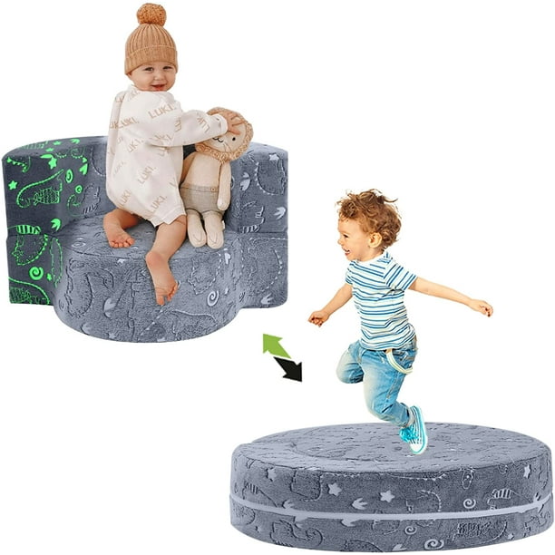 Toddler Chair Plush Kids Couch for Boy and Girl, Glow Sofa Foam Chair