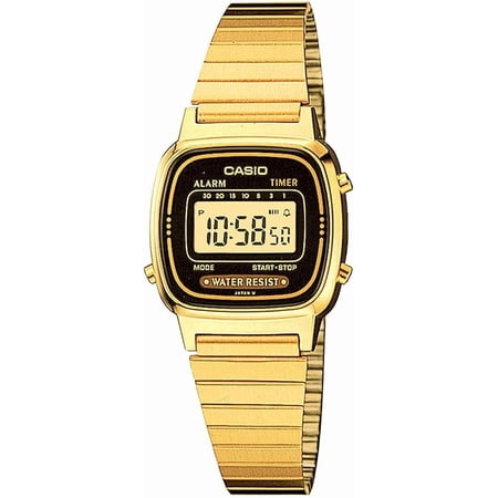 Casio Ladies Stainless Steel Gold Digital Watch LA670WGA-1CR