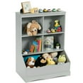 thumbnail image 5 of GVN 3-Tier Children's Multi-Functional Bookcase Toy Storage Bin Floor Cabinet-Gray, Toy Organizers and Storage for Kids, Boys, Girls, Nursery, 5 of 9