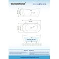 thumbnail image 5 of WOODBRIDGE 59" Freestanding Bathtub Contemporary Soaking Tub BTA1816, 5 of 5