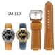 thumbnail image 2 of Correa de reloj de cuero de vaca retro modificada para Casio Small Steel Cannon GM-110 GM110 GM6900 GM-6900 Correa vintage para hombre de 16 mm, 2 of 5