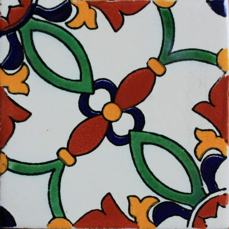4.2x4.2 Lattice Santa Barbara Mexican Tile, Set of 9 pcs
