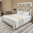 thumbnail image 1 of Pastel Bed Runner, Design of Colorful Paint Blots and Spots, Decorative Accent Bedding Scarf for Hotels Homes and Guestrooms, Queen, Pale Pink Multicolor, by Ambesonne, 1 of 2