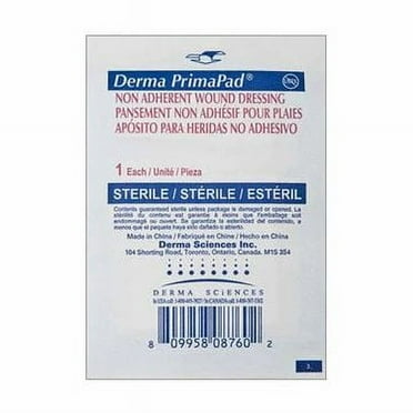 Gentell 83334 Primapad Non-Adherent Absorbent Pad, 3 in. x 4 in., Sterile (Box of 50)