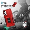 thumbnail image 2 of Funda para GANGXUN Samsung Galaxy A34 5G - Soporte metálico, Función magnética, Rojo, 2 of 5