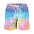 thumbnail image 6 of Kakii Men's Swim Trunks Hawaiian Bathing Mesh Lining Suit Swimsuits Beach Shorts with Pockets, 6 of 7