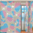 thumbnail image 2 of FREEAMG American Independence Day Patriotic Butterfly Flag Sheer Curtains Window Voile Panels Drapes Tulle Curtains Semi Sheer Curtains 54 x 84 Inch for Living Room Kids Room Nursery 2 Panels, 2 of 4