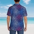 thumbnail image 4 of Pofeuu Ireworks In The Night Sky Print Hawaiian Shirt for Men Sleeves Casual Button Down Summer Beach Dress Shirts T-Shirts,3X-Large, 4 of 7