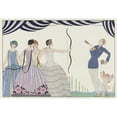thumbnail image 2 of George Barbier 14x11 Black Ornate Wood Framed Double Matted Museum Art Print Titled: Aim in the Heart, Beautiful Ladies! (1924), 2 of 5