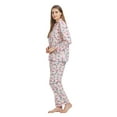 thumbnail image 4 of GLOBAL 100% Cotton Pajamas for Women Notch Collar Pjs Cozy Button Down Homewear with Pockets, Spring & Summer, 2-Piece, Sizes S to 3X, 4 of 6