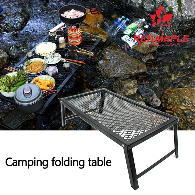 Parrilla plegable para fogatas, parrilla de acero resistente, portátil, para acampar sobre fuego, para cocinar al aire libre con llama abierta