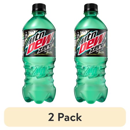 (2 pack) Mtn Dew Baja Blast Zero Sugar, 20 oz Bottle