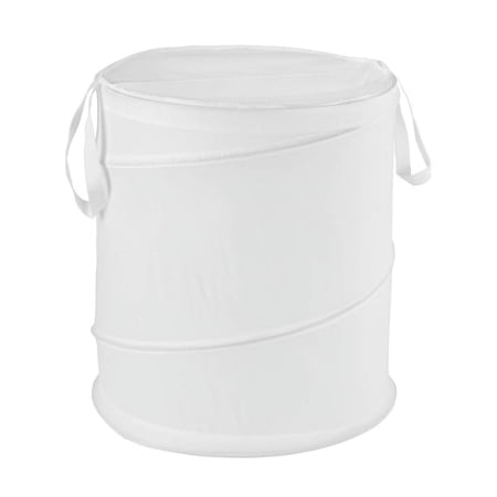 Honey Can Do Breathable Large Nylon Pop-Up Hamper, White
