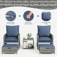 thumbnail image 2 of ELPOSUN 10 Piece Patio Furniture Set, Outdoor Patio Conversation Rattan Chair with Ottomans w/Storage Coffee Table for Pati ,Navy, 2 of 7