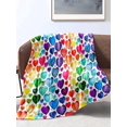 thumbnail image 3 of Throw Blanket for Couch Sofa Colorful Love Heart Couple Lovers Blanket Boys Girls Teen Soft Flannel Fleece Blanket Rainbow Heart Shaped Decor All Season (Colorful, Throw(50"x60")), 3 of 6