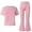 C127/Light Pink, variant on XIYON Girl Clothes Girls Summer Casual Outfit Letter Printed Short Sleeve Top With Flare Leg Pants Fashion Toddler Teen 2 Piece Set 9-10 Years